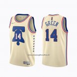 Maglia Philadelphia 76ers Danny Green #14 Earned 2020-21 Crema