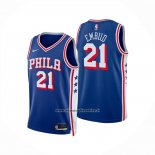 Maglia Philadelphia 76ers Joel Embiid No 21 Icon 2024-25 Blu