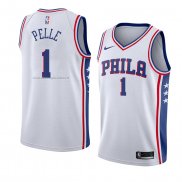 Maglia Philadelphia 76ers Norvel Pelle NO 1 Association 2017-18 Bianco