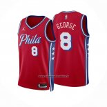 Maglia Philadelphia 76ers Paul George #8 Statement 2024-25 Rosso