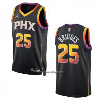 Maglia Phoenix Suns Mikal Bridges #25 Statement 2022-23 Nero