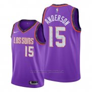 Maglia Phoenix Suns Ryan Anderson NO 15 Citta Edition Viola