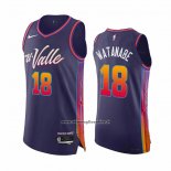 Maglia Phoenix Suns Yuta Watanabe #18 Citta Autentico 2023-24 Viola