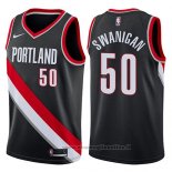 Maglia Portland Trail Blazers Caleb Swanigan NO 50 Icon 2017-18 Nero