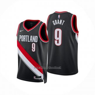 Maglia Portland Trail Blazers Jerami Grant No 9 Icon 2024-25 Nero