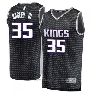 Maglia Sacramento Kings Bagley III NO 35 Statement 2017-18 Nero