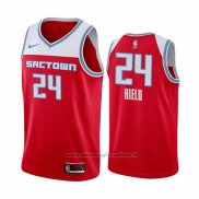 Maglia Sacramento Kings Buddy Hield NO 24 Citta Rosso