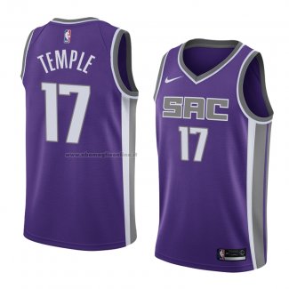 Maglia Sacramento Kings Garrett Temple NO 17 Icon 2018 Viola