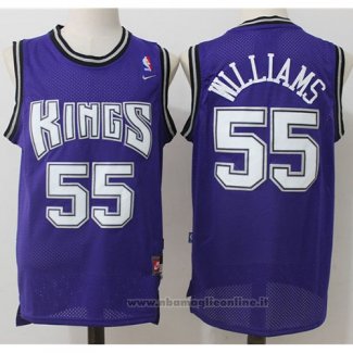 Maglia Sacramento Kings Jason Williams NO 55 Throwback Viola