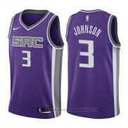 Maglia Sacramento Kings Joe Johnson NO 3 Icon 2017-18 Viola