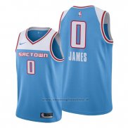 Maglia Sacramento Kings Justin James NO 0 Citta 2019-20 Blu