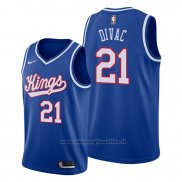 Maglia Sacramento Kings Vlade Divac NO 21 Classic Edition 1990-94 Blu