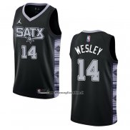 Maglia San Antonio Spurs Blake Wesley #14 Statement 2022-23 Nero