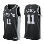 Maglia San Antonio Spurs Bryn Forbes NO 11 Swingman Icon 2017-18 Nero