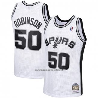 Maglia San Antonio Spurs David Robinson #50 Mitchell & Ness 1998-99 Bianco