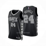 Maglia San Antonio Spurs Devin Vassell No 24 Statement 2024-25 Nero