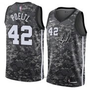 Maglia San Antonio Spurs Jakob Poeltl NO 42 Citta 2018 Grigio