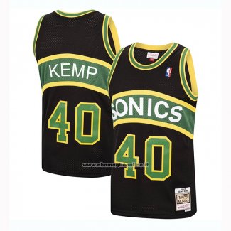 Maglia Seattle SuperSonics Shawn Kemp #40 Mitchell & Ness 1994-95 Nero