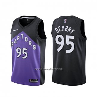 Maglia Toronto Raptors DeAndre Bembry #95 Earned 2020-21 Nero Viola