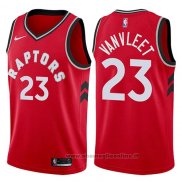 Maglia Toronto Raptors Fred Vanvleet NO 23 Icon 2017-18 Rosso