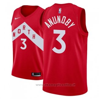 Maglia Toronto Raptors Og Anunoby NO 3 Earned 2018-19 Rosso