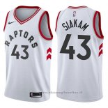 Maglia Toronto Raptors Pascal Siakam NO 43 Association 2017-18 Bianco