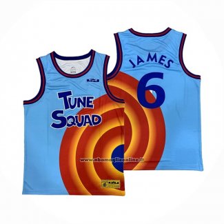 Maglia Tune Squad LeBron James #6 Blu