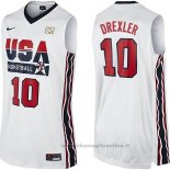 Maglia USA 1992 Clyde Drexler NO 10 Bianco