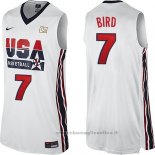 Maglia USA 1992 Larry Bird NO 7 Bianco