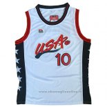 Maglia USA 1996 Reggie Miller NO 10 Bianco