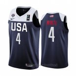 Maglia USA Derrick White NO 4 2019 FIBA Basketball World Cup Blu