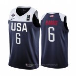Maglia USA Joe Harris NO 6 2019 FIBA Basketball World Cup Blu