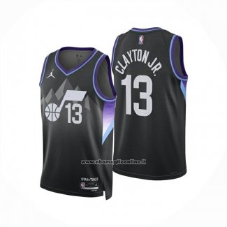 Maglia Utah Jazz Walter Clayton Jr No 13 Statement 2025-26 Nero