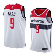 Maglia Washington Wizards Sheldon Mac NO 9 Association 2018 Bianco