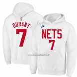 Felpa con Cappuccio Brooklyn Nets Kevin Durant Classic 2022-23 Bianco