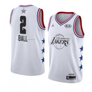 Maglia All Star 2019 Los Angeles Lakers Lonzo Ball NO 2 Bianco