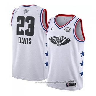 Maglia All Star 2019 New Orleans Pelicans Anthony Davis NO 23 Bianco