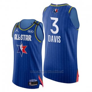 Maglia All Star 2020 Western Conference Anthony Davis NO 3 Blu