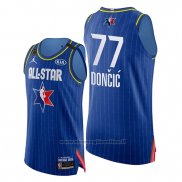 Maglia All Star 2020 Western Conference Luka Doncic NO 77 Blu
