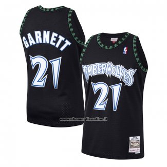 Maglia Bambino Minnesota Timberwolves Kevin Garnett #21 Hardwood Classics Throwback 1997-98 Nero