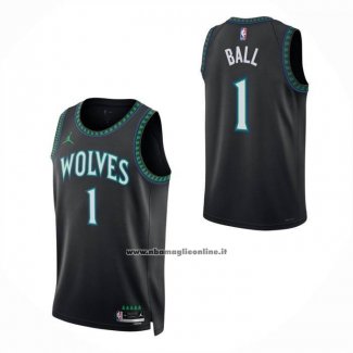 Maglia Bambino Minnesota Timberwolves Lamelo Ball No 1 Statement 2026-27 Nero