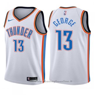 Maglia Bambino Oklahoma City Thunder Paul George NO 13 Association 2017-18 Bianco