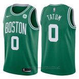 Maglia Boston Celtics Jayson Tatum NO 0 2017-18 Verde