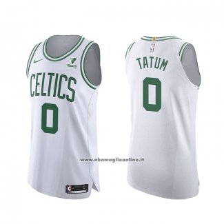 Maglia Boston Celtics Jayson Tatum #0 Association Autentico Bianco