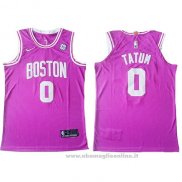 Maglia Boston Celtics Jayson Tatum NO 0 Authentic Rosa