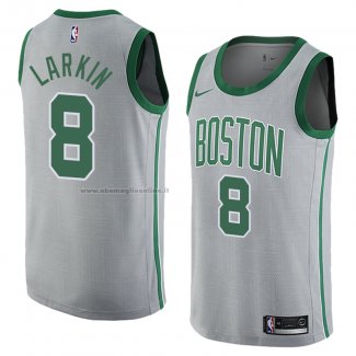 Maglia Boston Celtics Shane Larkin NO 8 Citta 2018 Grigio