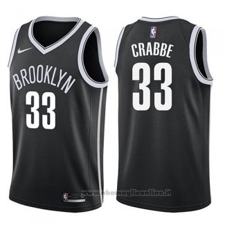 Maglia Brooklyn Nets Allen Crabbe NO 33 Icon 2017-18 Nero