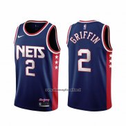 Maglia Brooklyn Nets Blake Griffin #2 Citta 2021-22 Blu