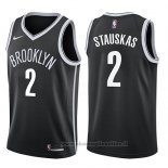 Maglia Brooklyn Nets Nik Stauskas NO 2 Icon 2017-18 Nero