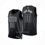 Maglia Brooklyn Nets Personalizzate Statement 2024-25 Nero